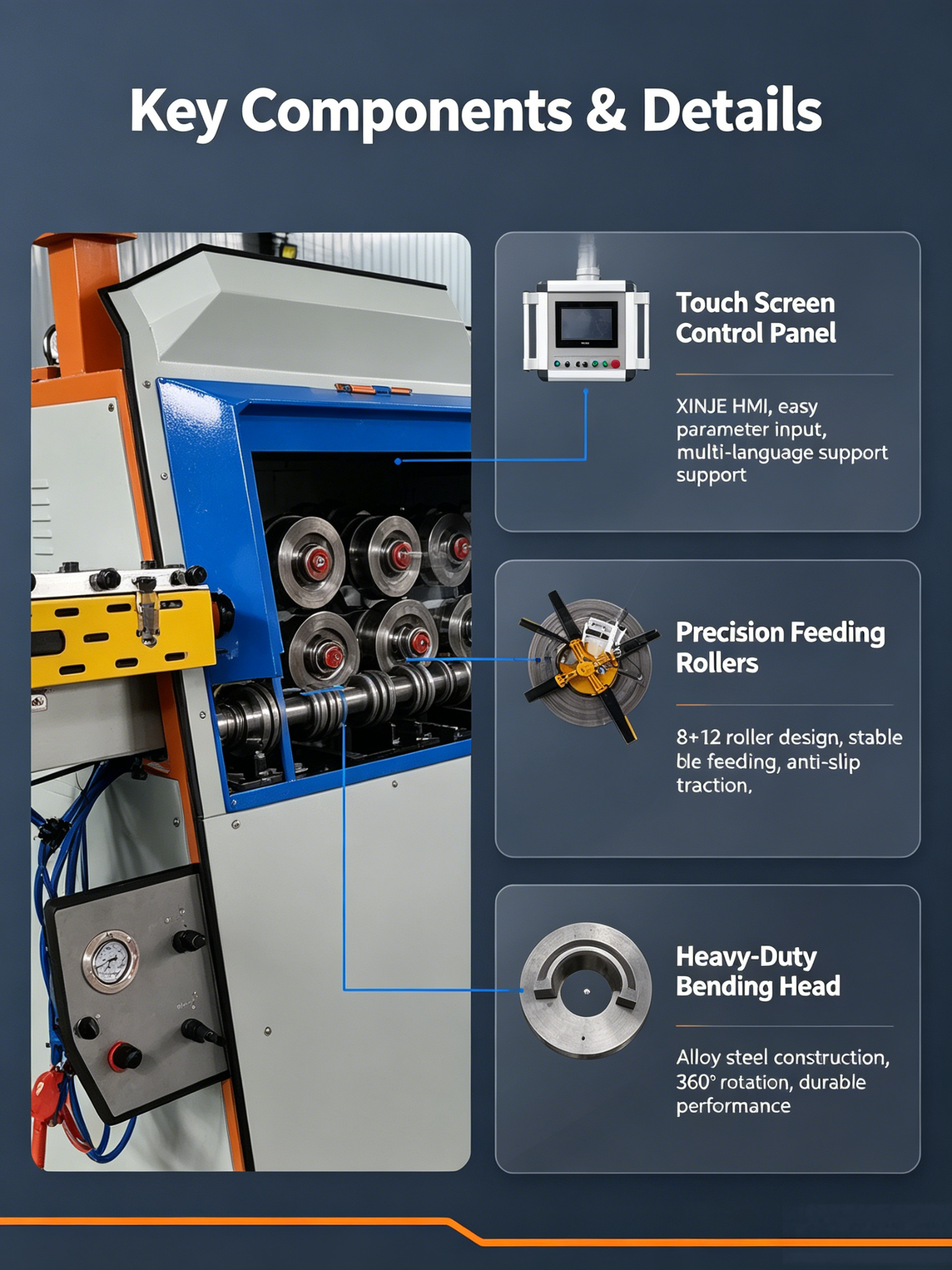 HH6-18S automatic rebar feeding and bending machine