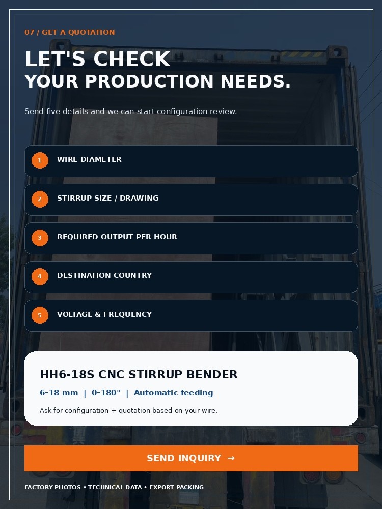 HH6-18S CNC Rebar Stirrup Bending Machine | Haihui Machinery