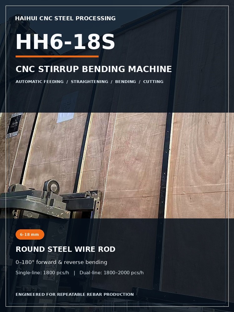 HH6-18S CNC Rebar Stirrup Bending Machine | Haihui Machinery