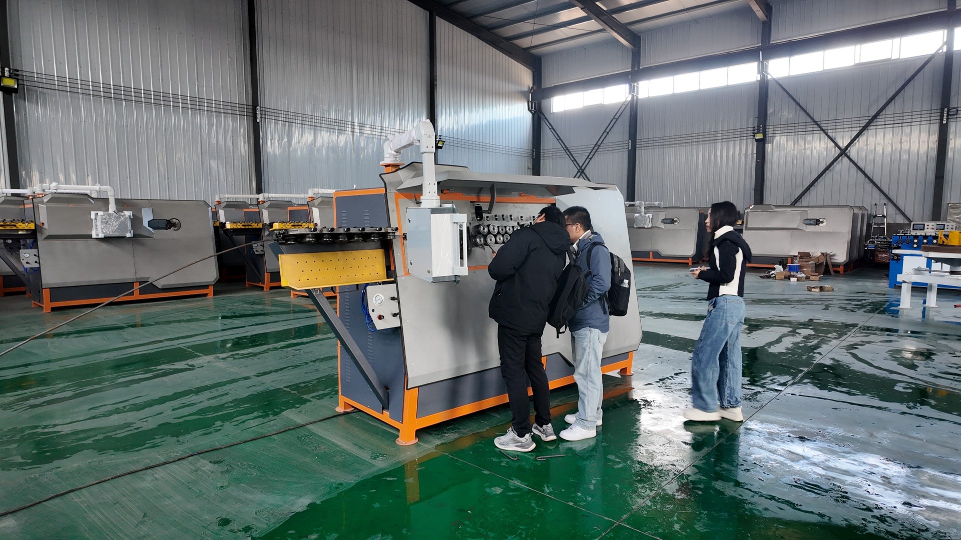 Haihui Machinery CNC Rebar Bending Machine Factory and Customer Visit