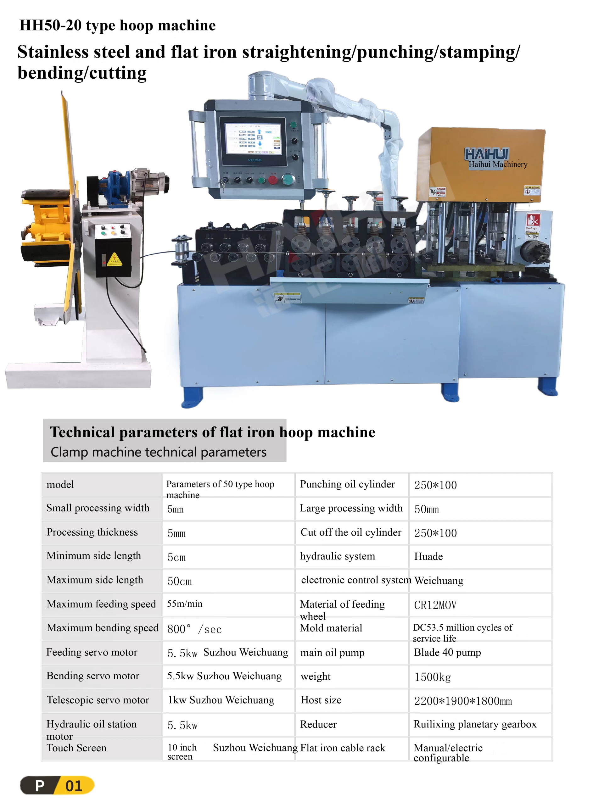 HH50-5 Flat Steel Bending & Strap Forming Machine | HAIHUI